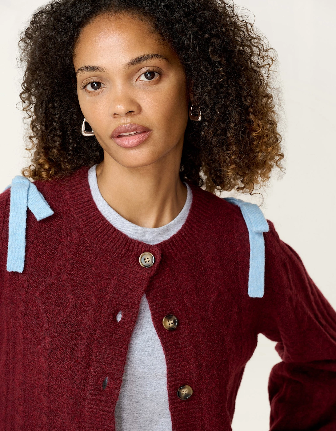 Eugina Cardigan in Merlot