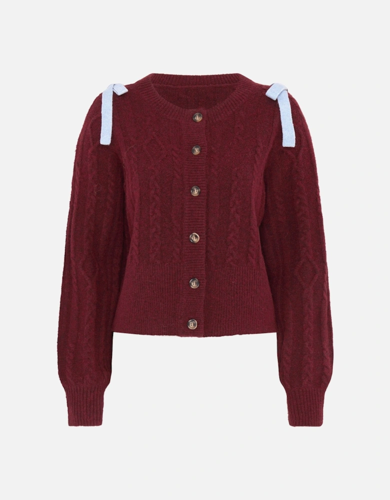 Eugina Cardigan in Merlot