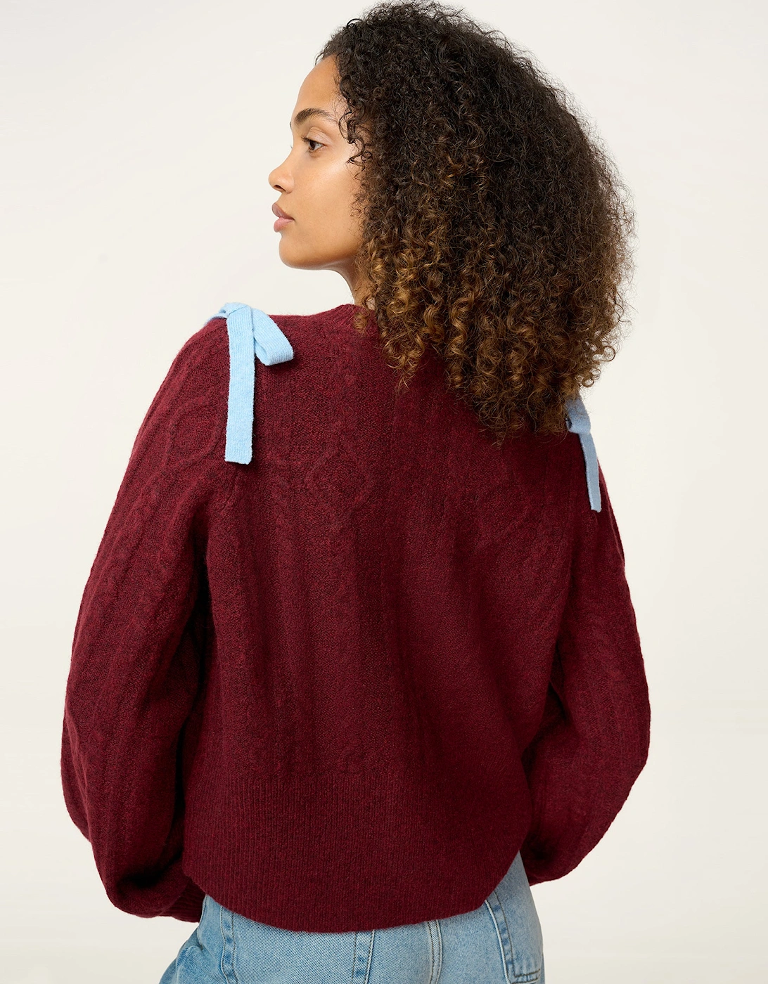 Eugina Cardigan in Merlot