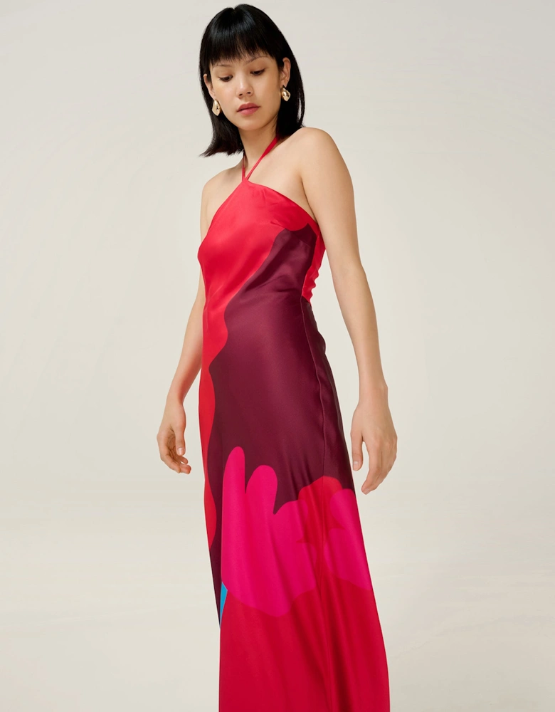 Andy Dress in Tulip Collage Print