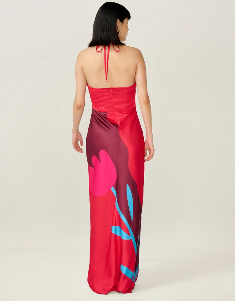 Andy Dress in Tulip Collage Print