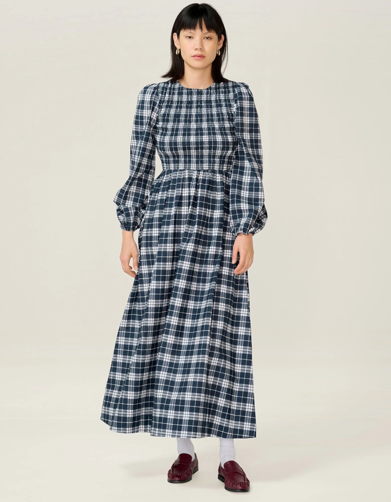 Saint Dress in Navy Check