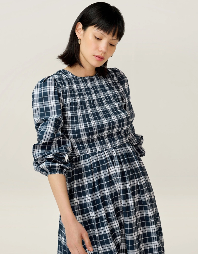Saint Dress in Navy Check