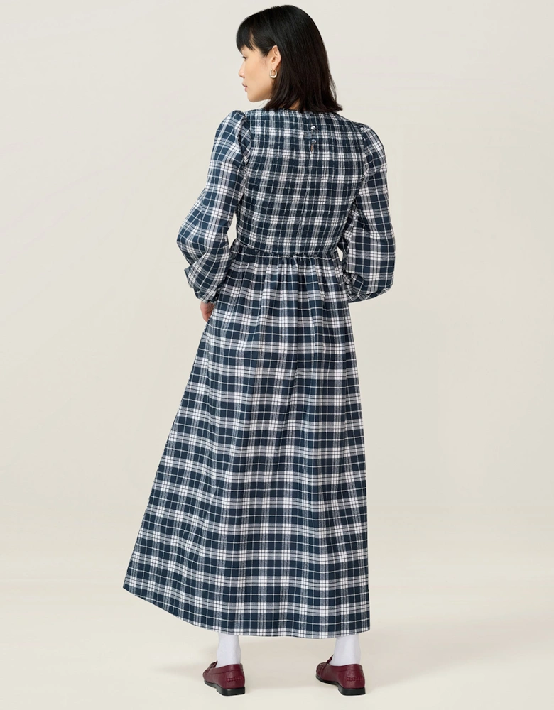 Saint Dress in Navy Check