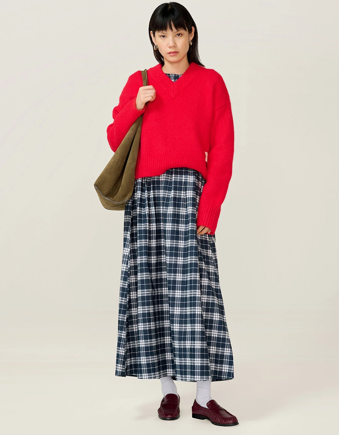 Saint Dress in Navy Check