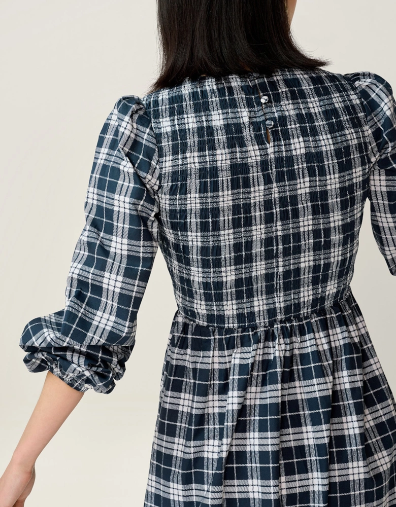 Saint Dress in Navy Check