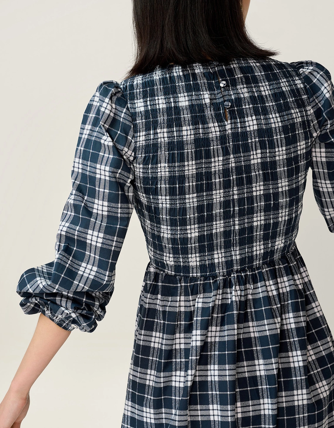 Saint Dress in Navy Check