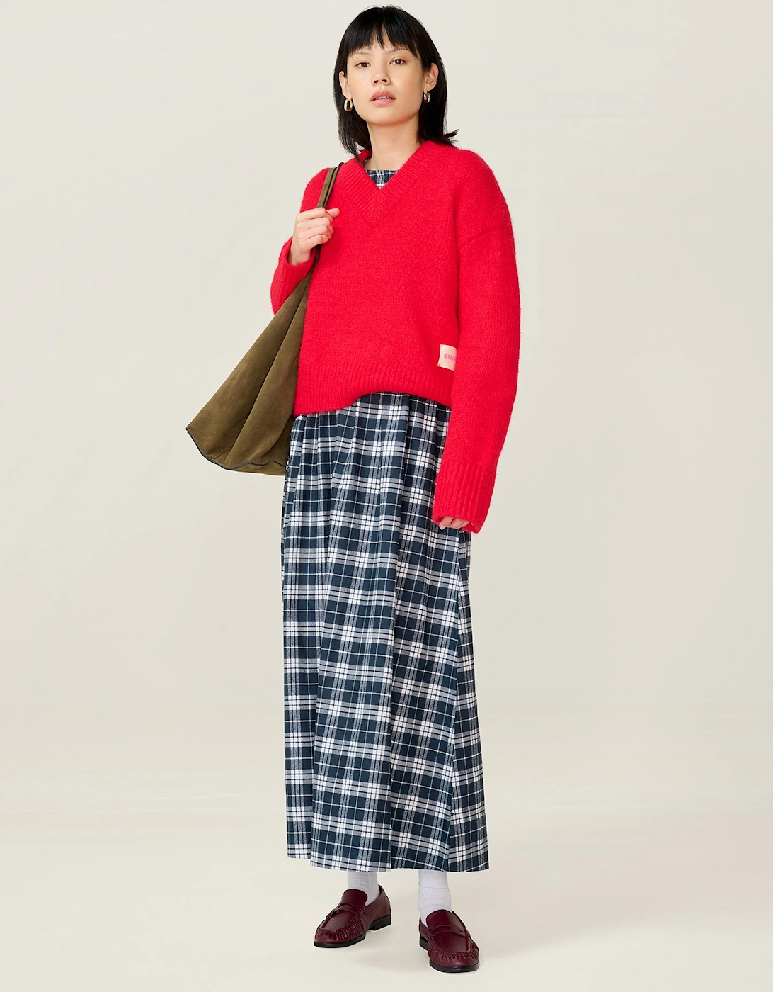 Saint Dress in Navy Check