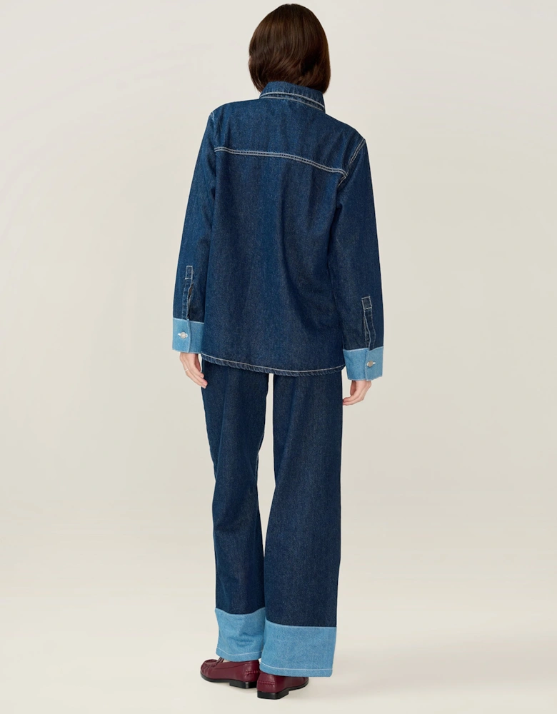Magnus Raw Denim Jacket in Dark Wash