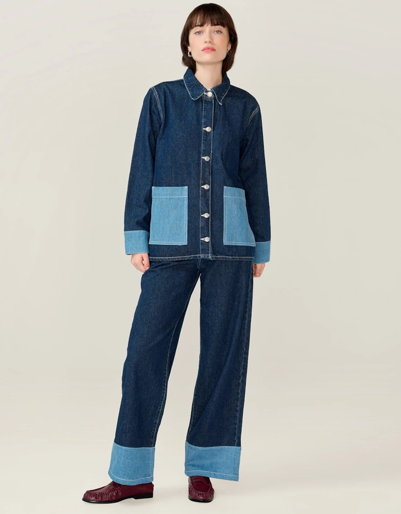 Magnus Raw Denim Jacket in Dark Wash