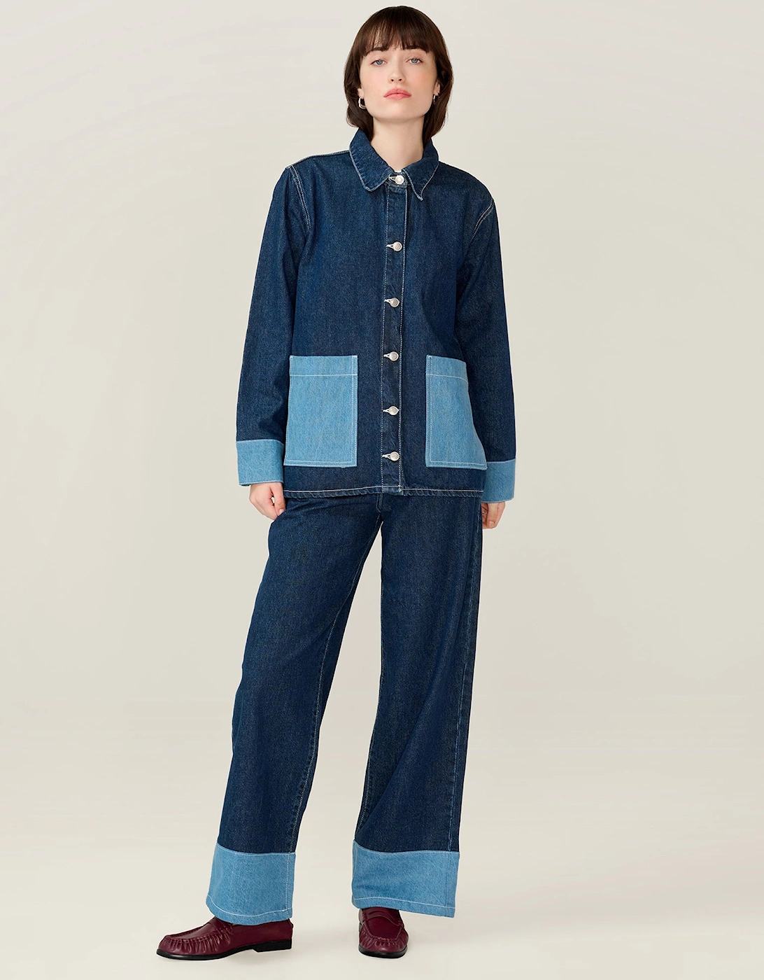 Omnes Women's Magnus Raw Denim Jacket in Dark Wash - Navy - Size: 6