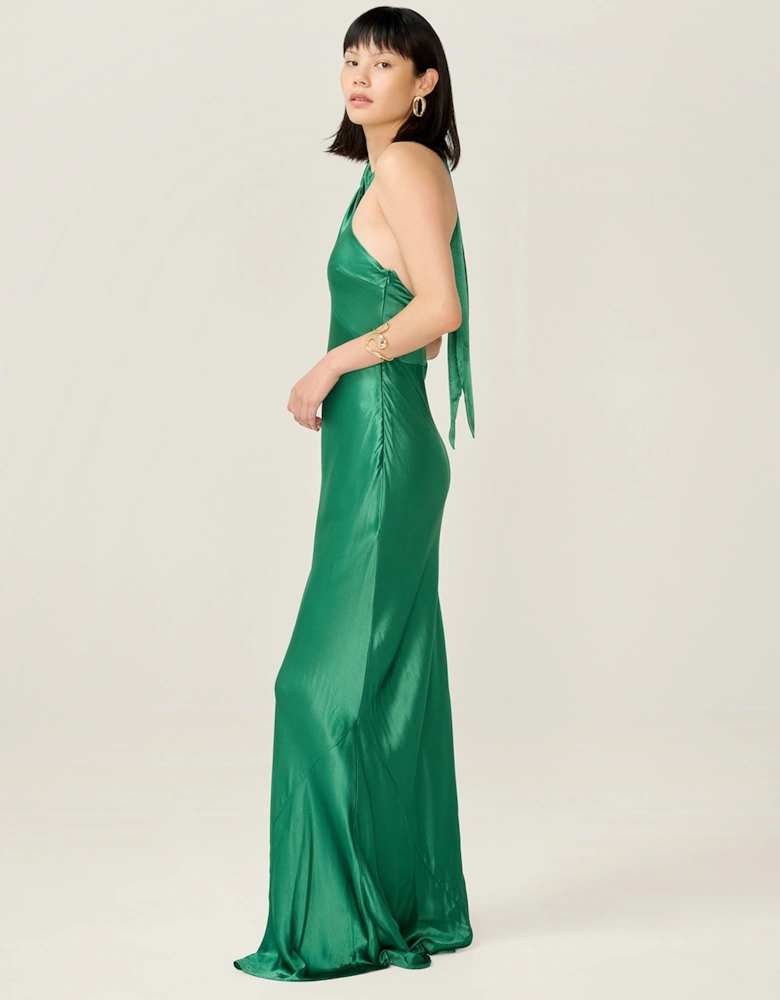 Arles Dress in Forest Green