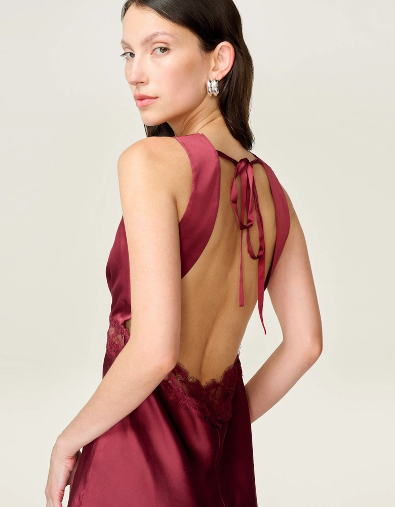 Darlia Mini Dress in Merlot