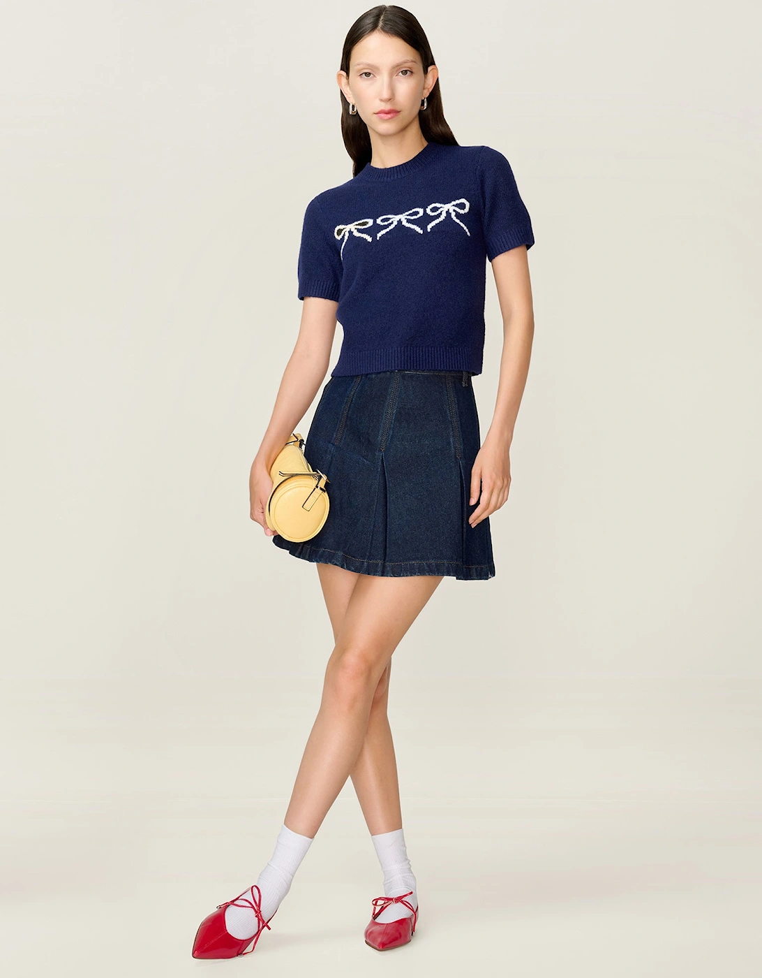 Lexi Bow Top in Navy, 8 of 7