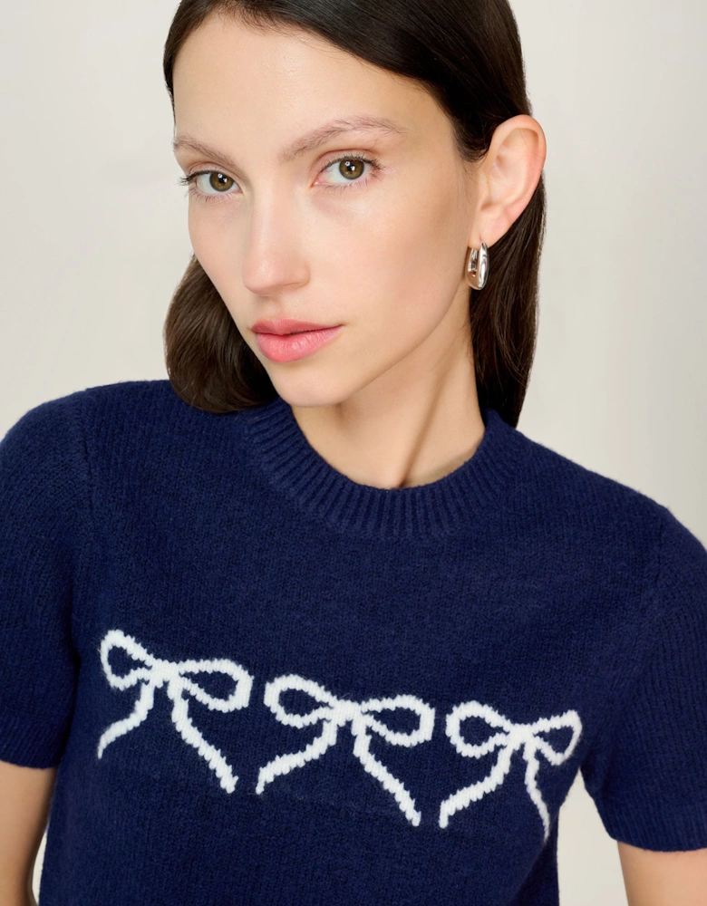 Lexi Bow Top in Navy