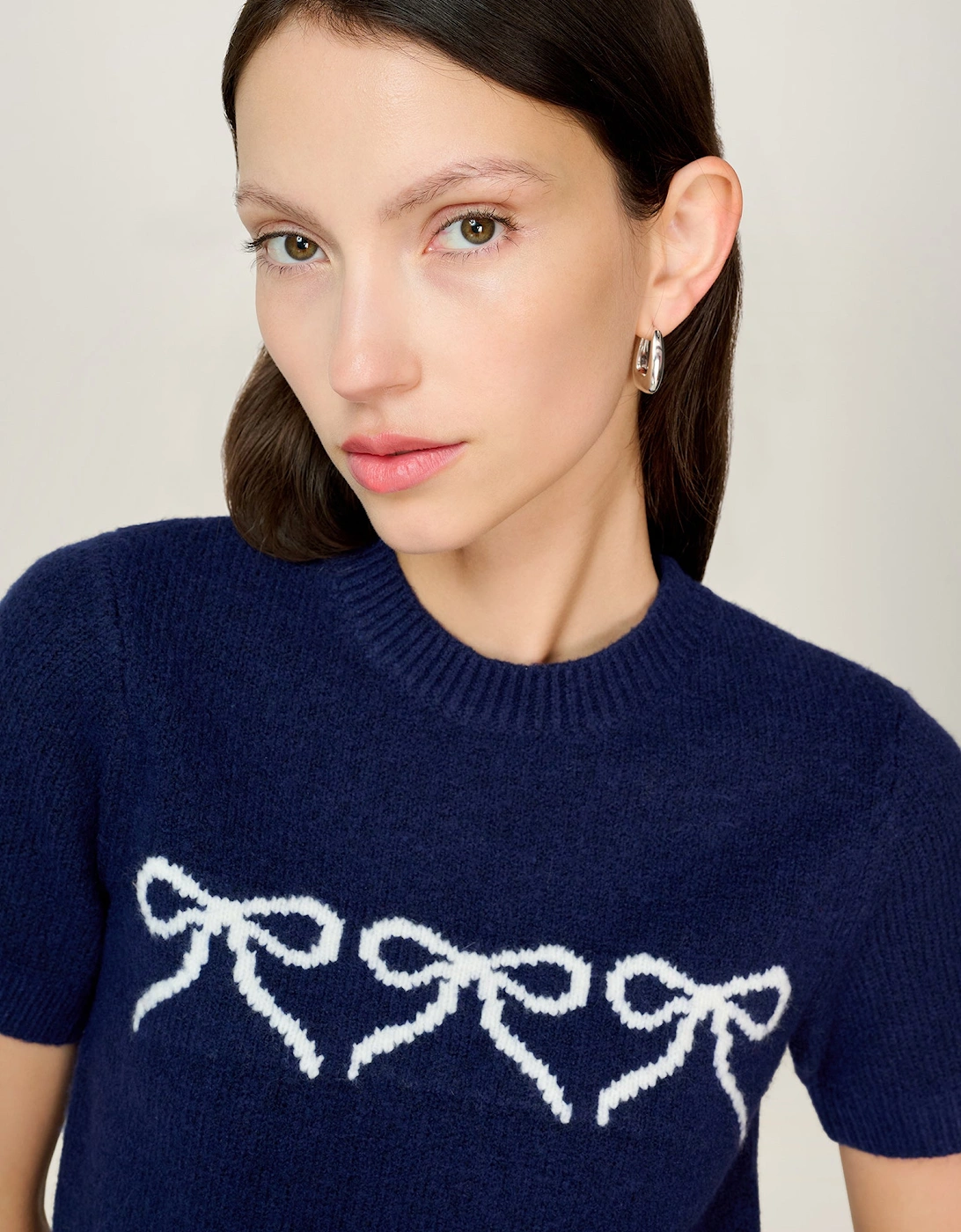 Lexi Bow Top in Navy