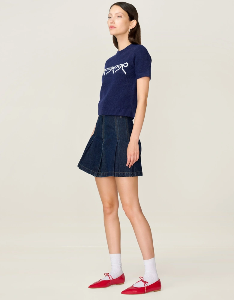 Lexi Bow Top in Navy