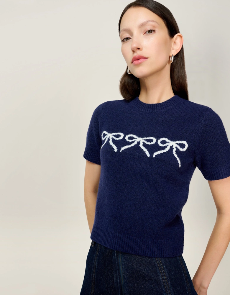 Lexi Bow Top in Navy