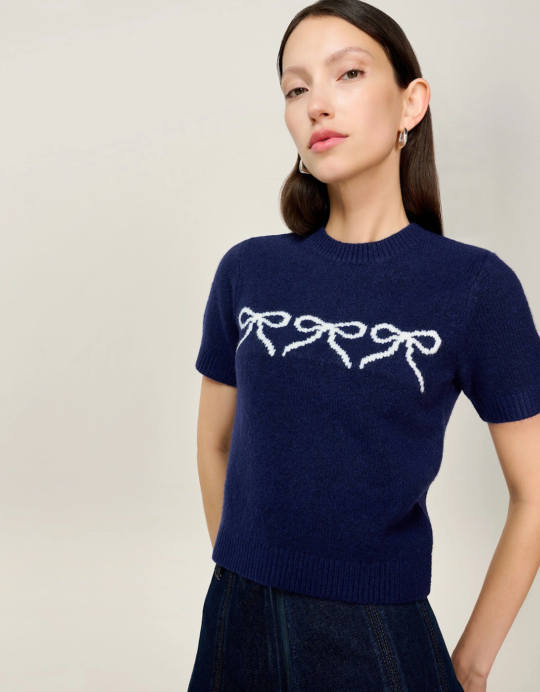Lexi Bow Top in Navy