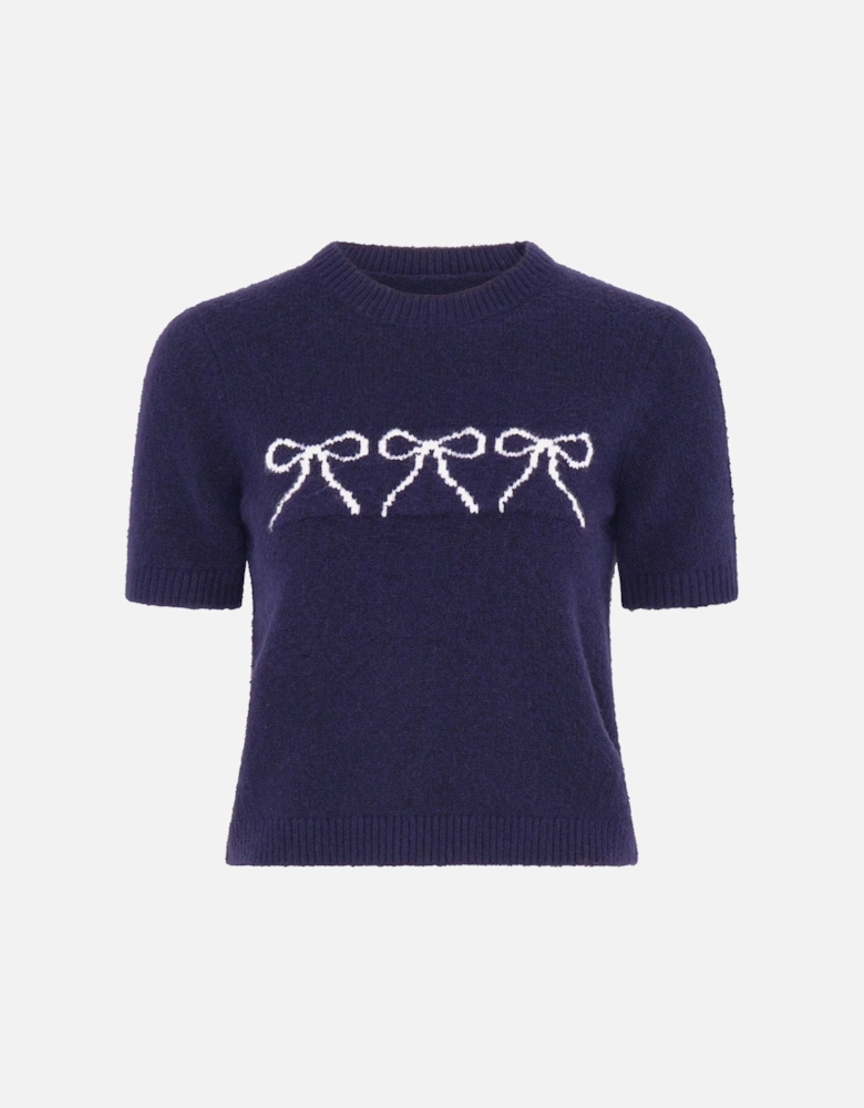 Lexi Bow Top in Navy