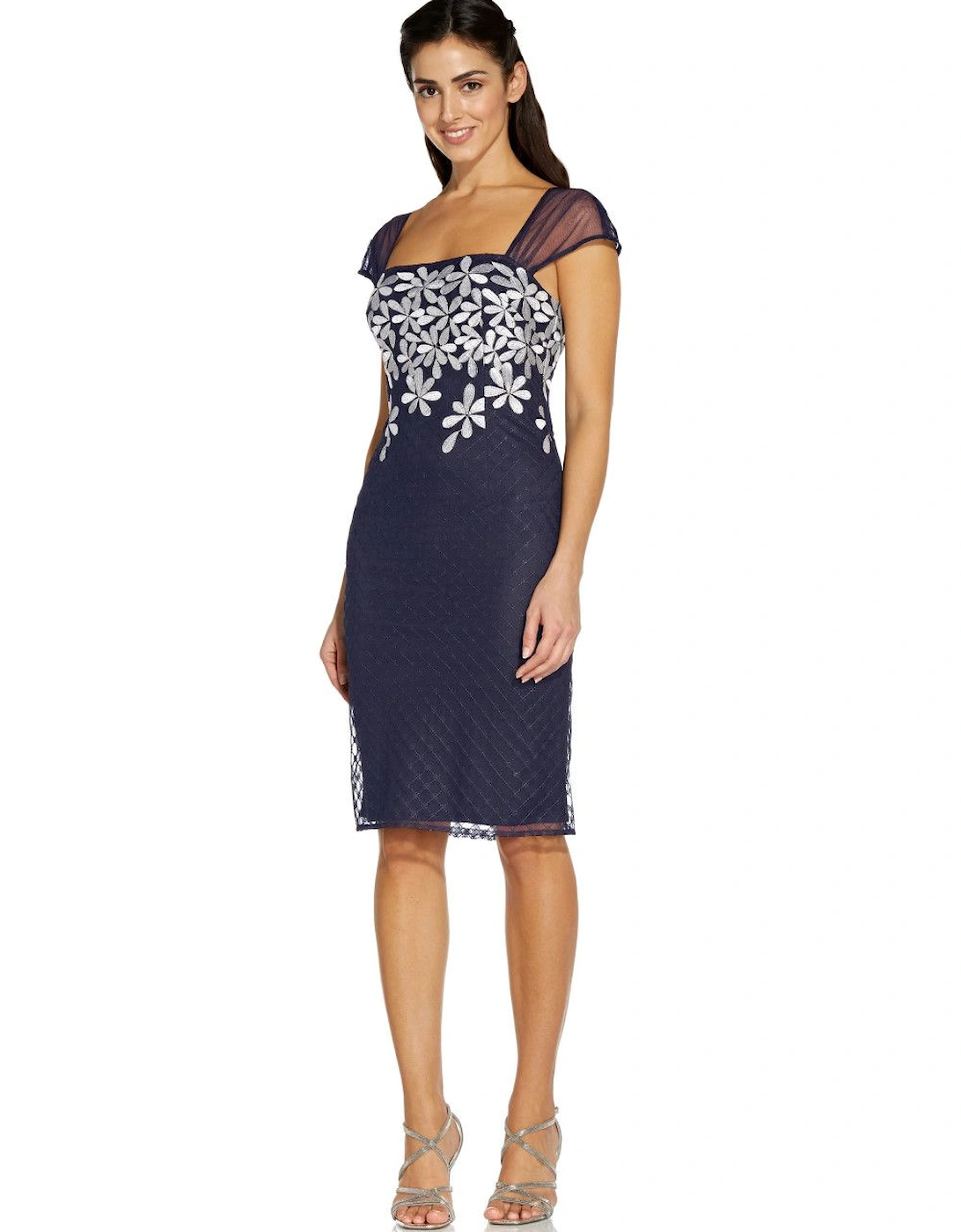 Floral Embroidery Sheath Dress, 2 of 1