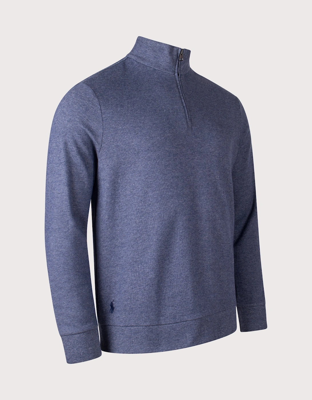 Textured Double-Knit Quarter Zip Sweatshirt, 5 of 4