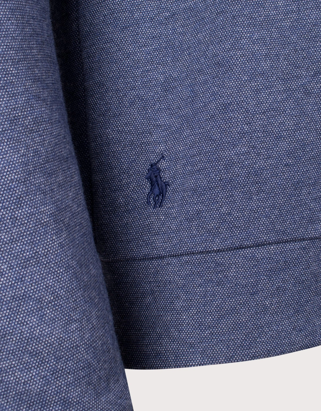 Textured Double-Knit Quarter Zip Sweatshirt
