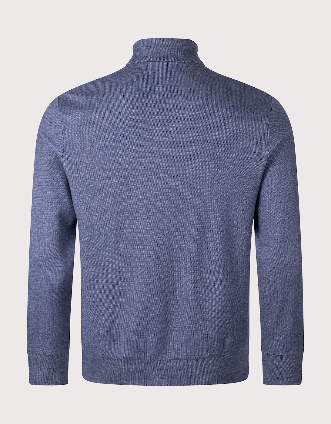 Textured Double-Knit Quarter Zip Sweatshirt