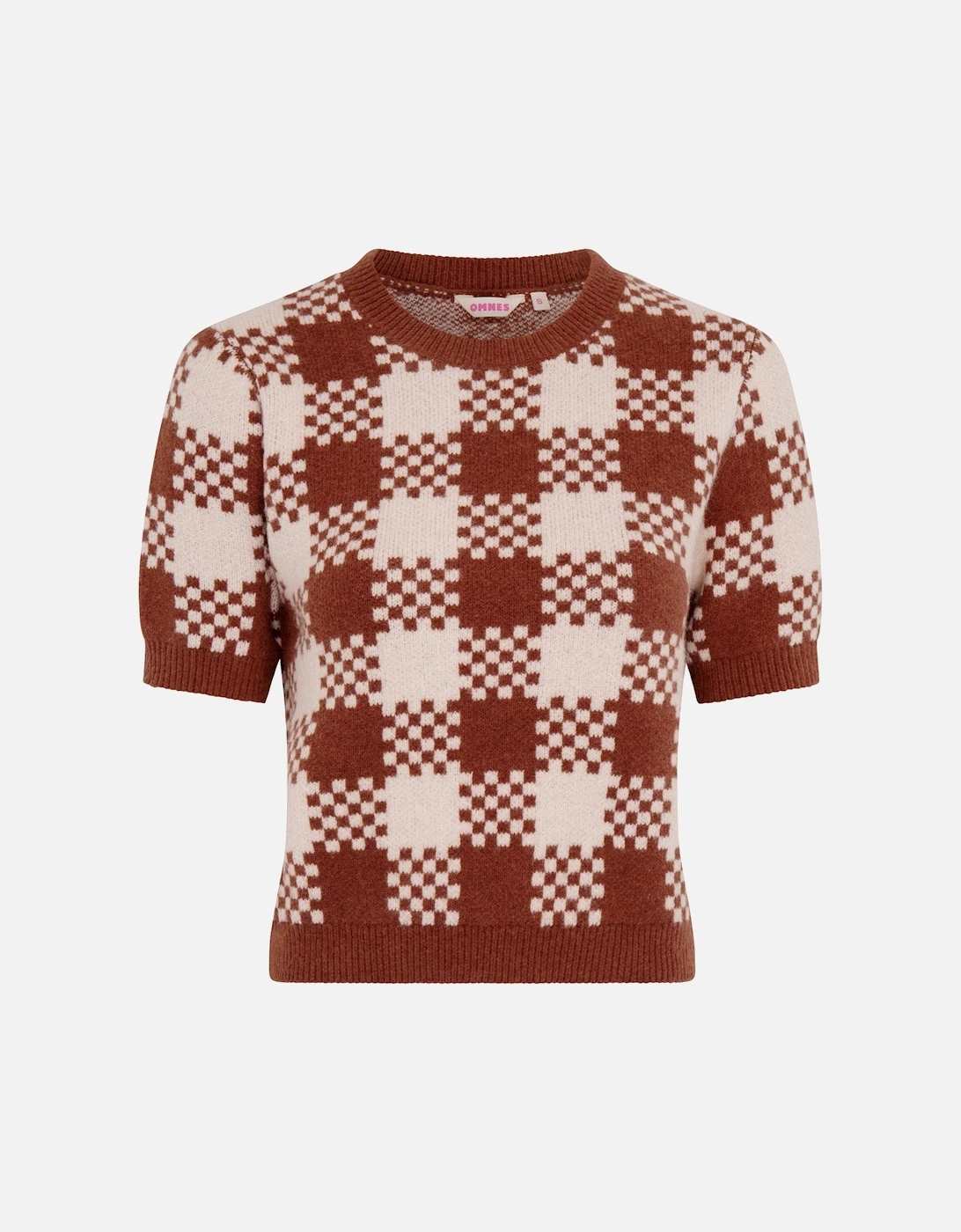 Lexi Weave Top in Brown and Cream