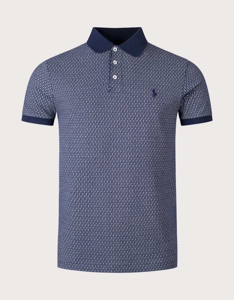 Custom Slim Fit Stretch Mesh Polo Shirt