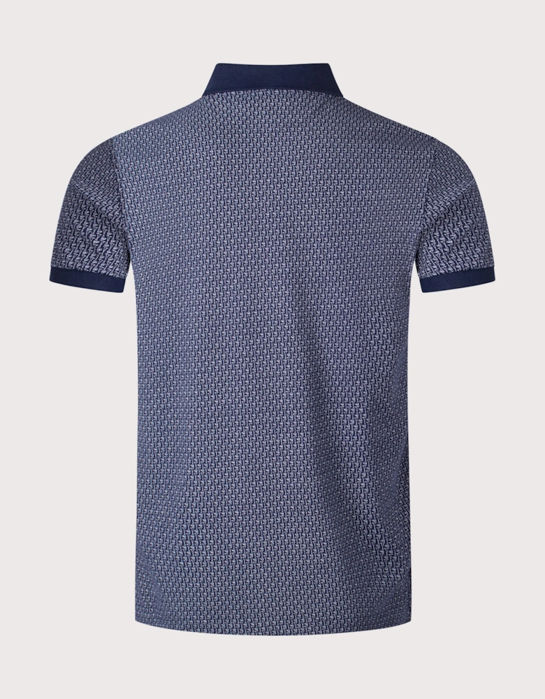 Custom Slim Fit Stretch Mesh Polo Shirt