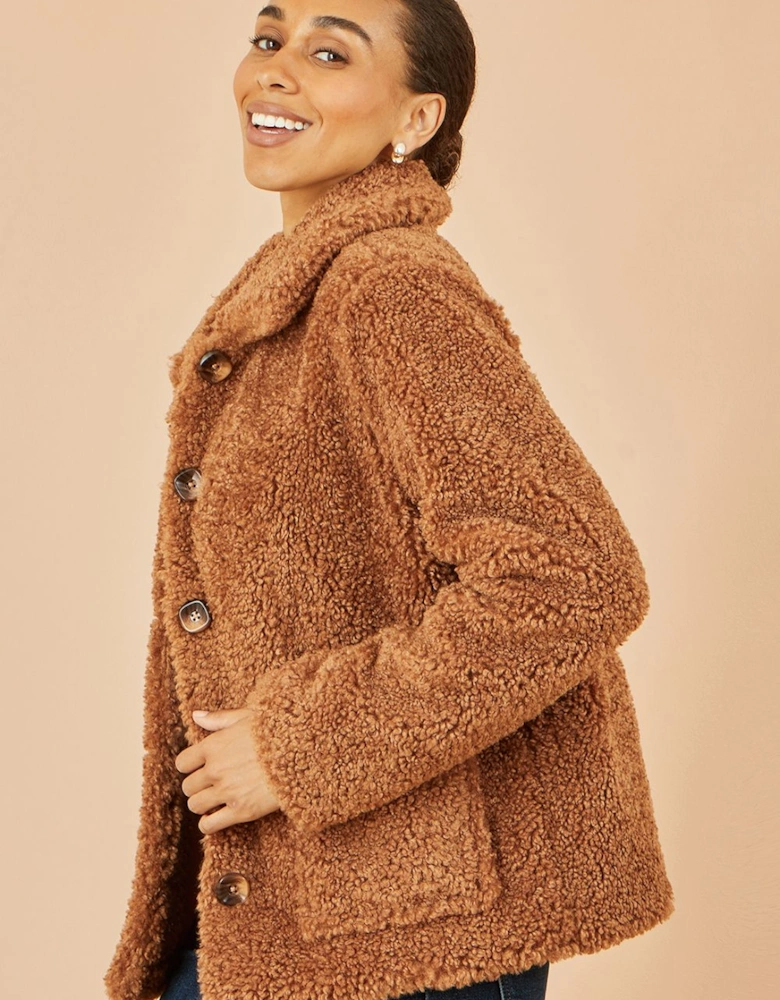 Brown Short Teddy Bear Jacket