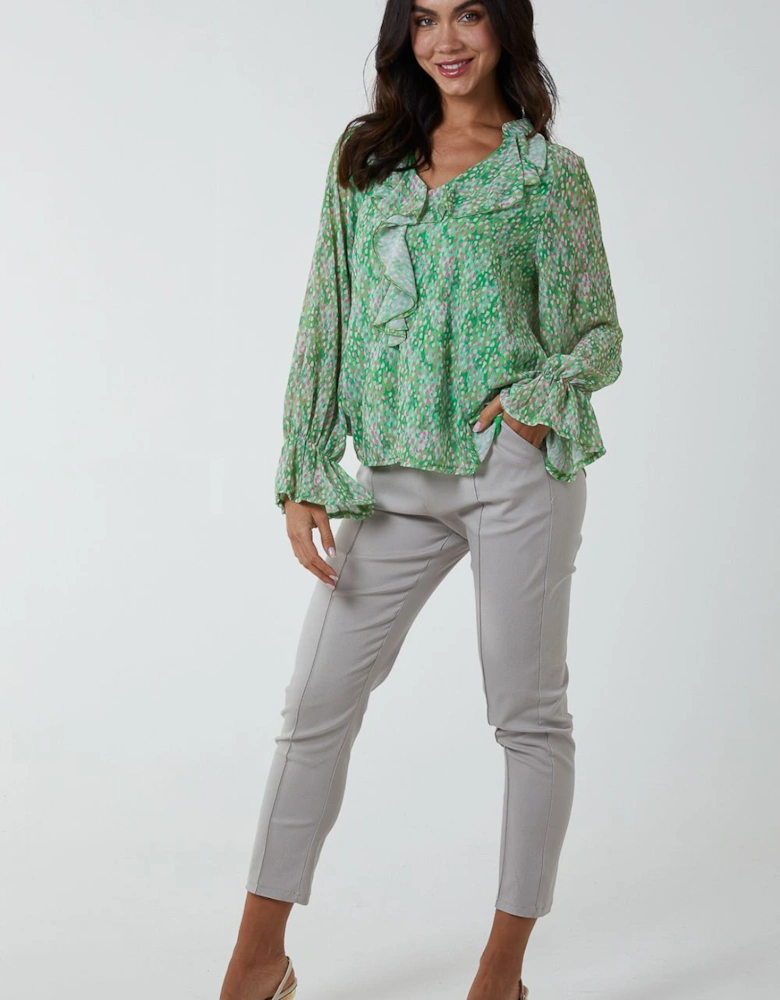 Chiffon Frill Blouse