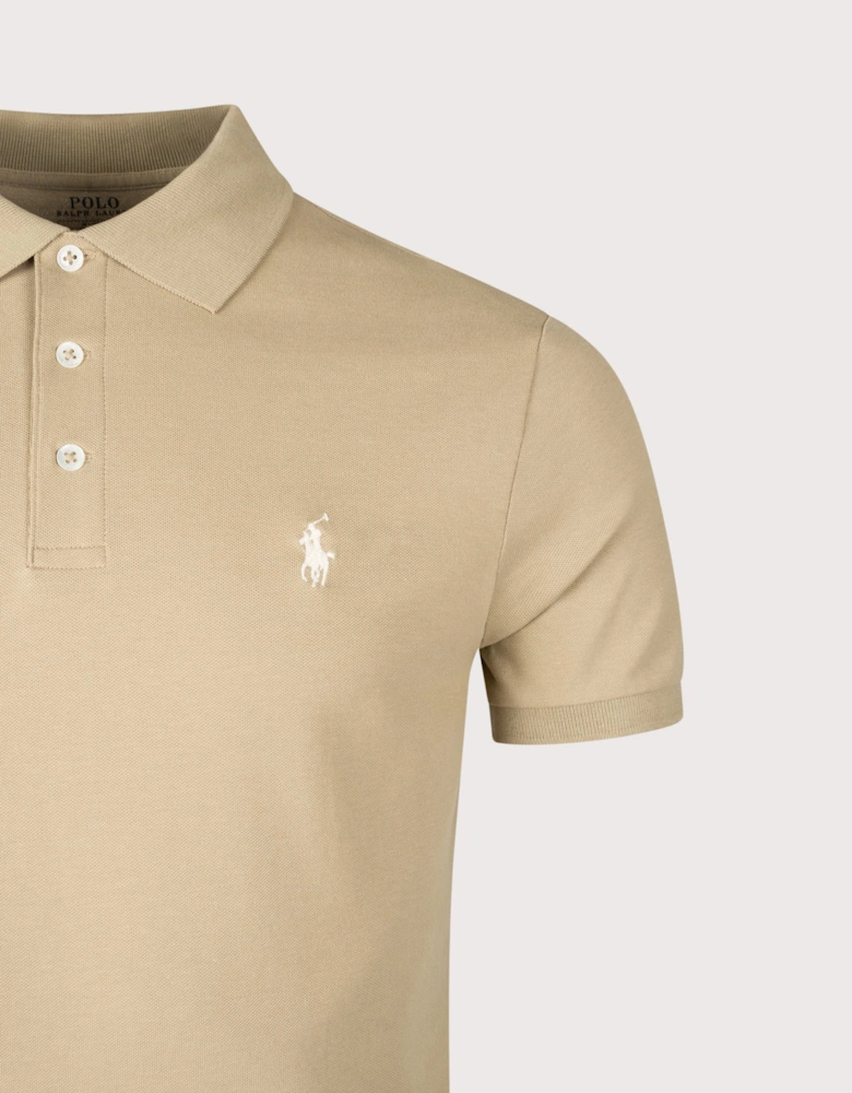 Custom Slim Fit Stretch Mesh Polo Shirt