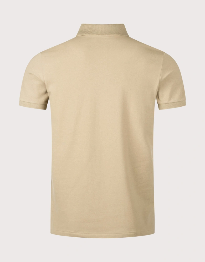 Custom Slim Fit Stretch Mesh Polo Shirt