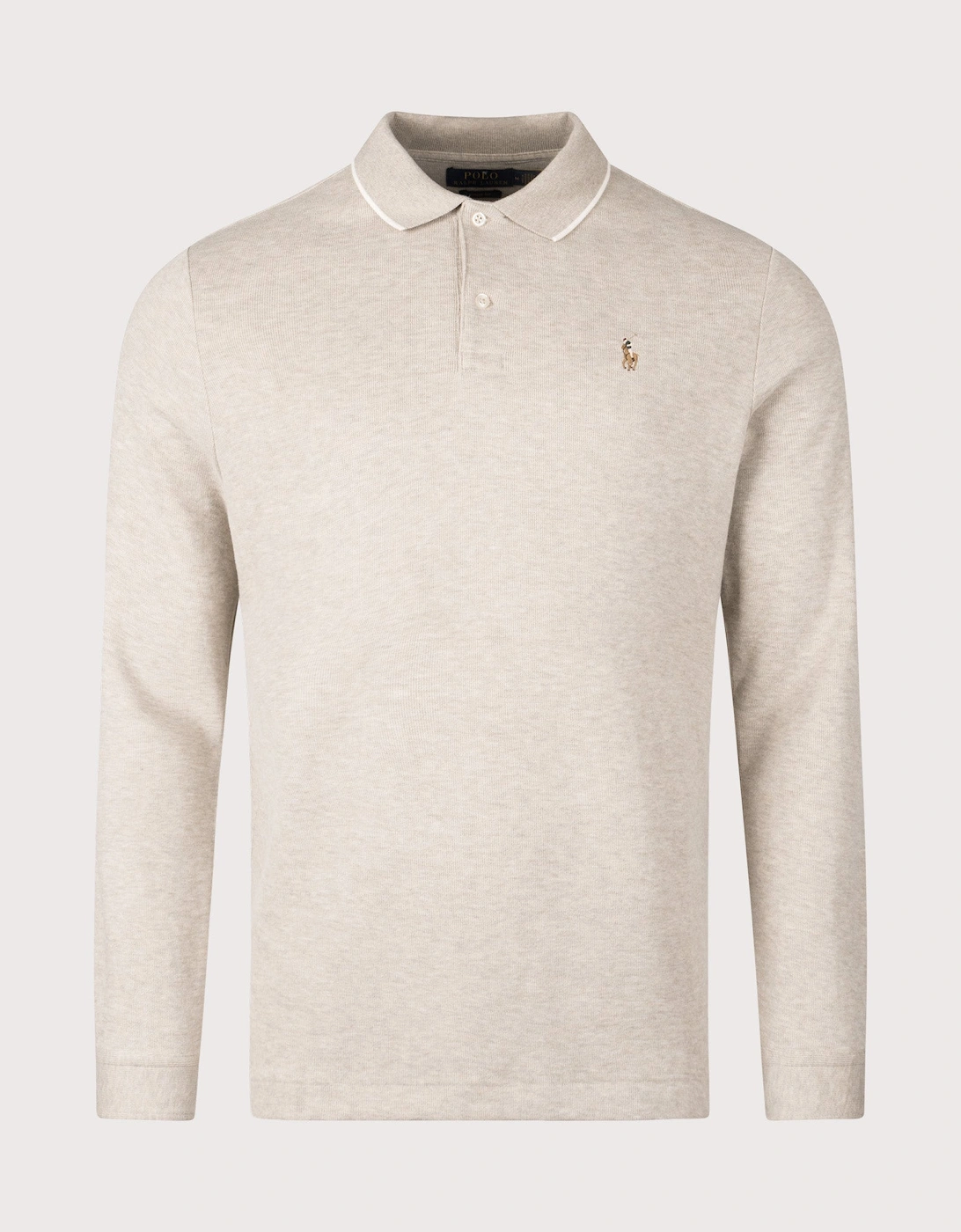 Double Knit Long Sleeve Polo Shirt, 4 of 3