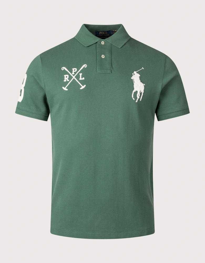 Custom Slim Fit Big Pony Mesh Polo Shirt