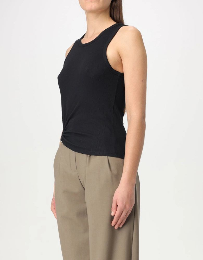 Ribbed Tank Top with Ring Detail