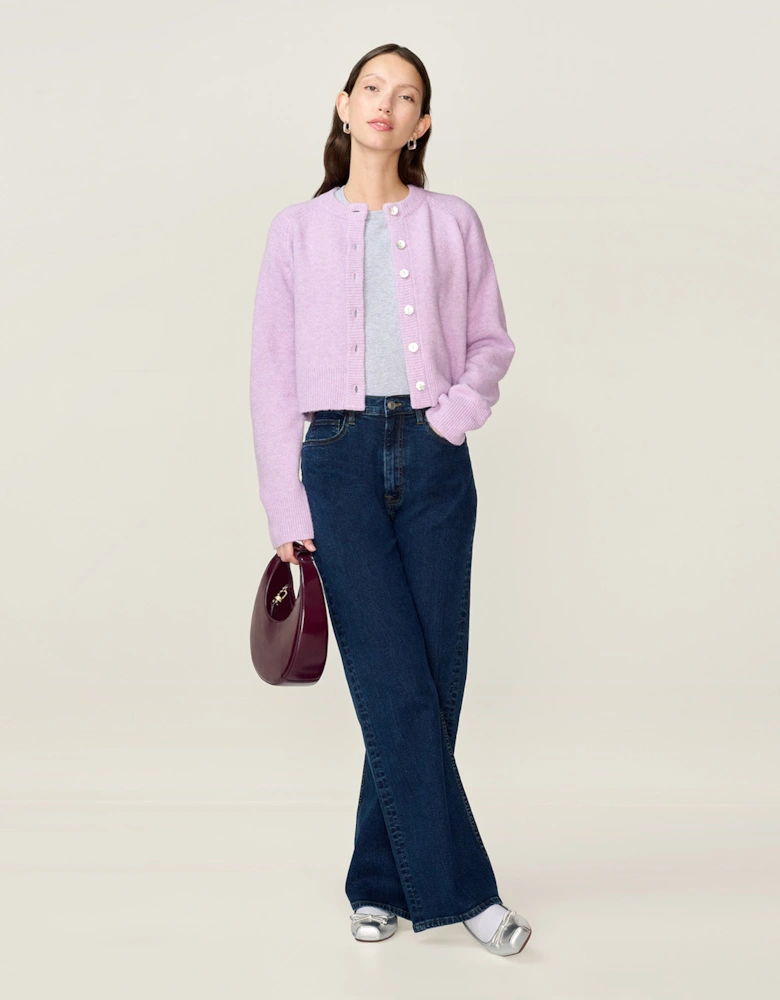 August Cardigan in Lilac