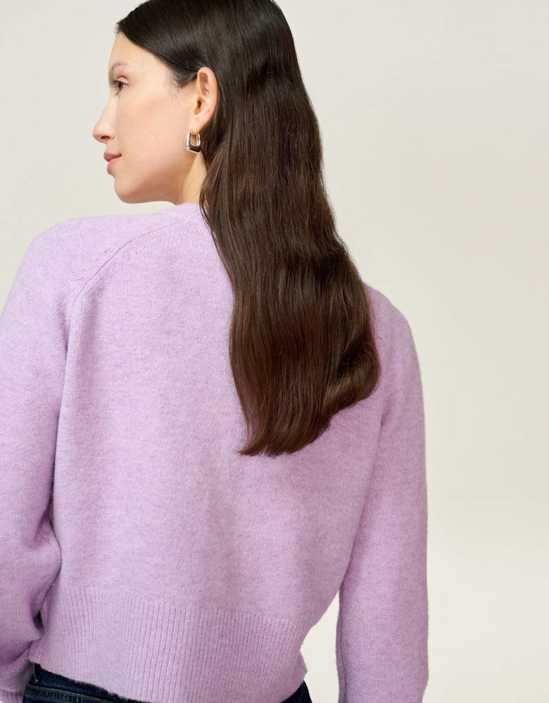 August Cardigan in Lilac