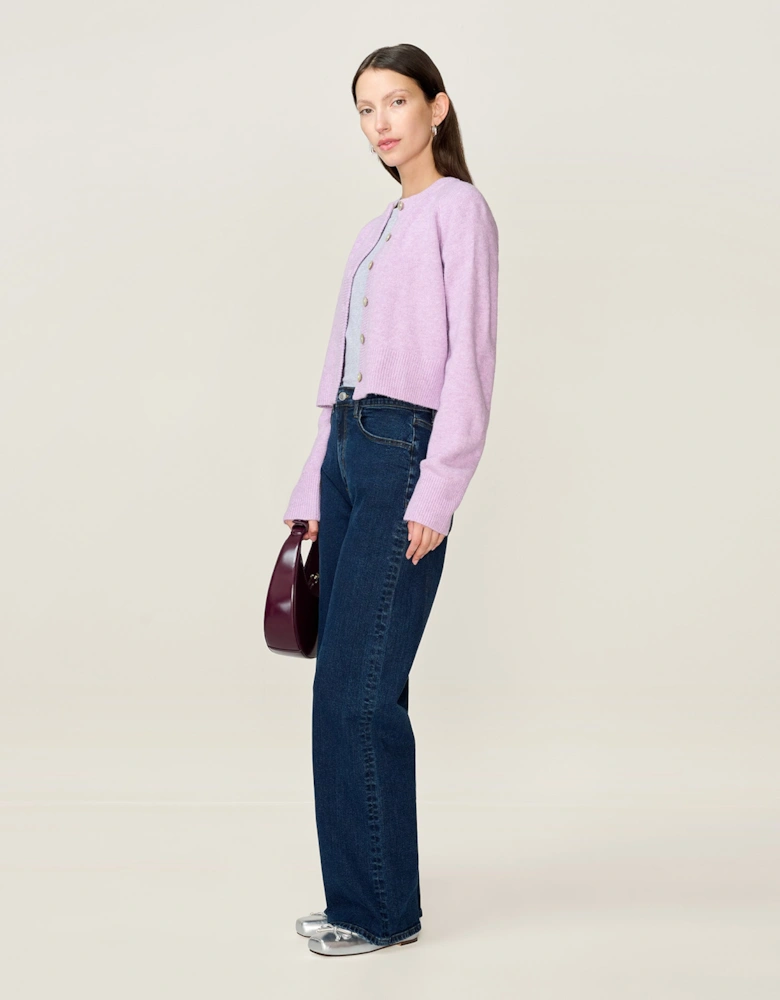 August Cardigan in Lilac