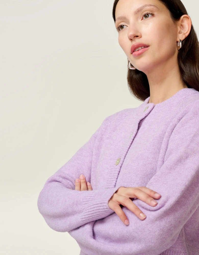 August Cardigan in Lilac