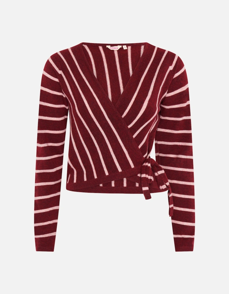 Rex Stripe Ballet Wrap in Merlot