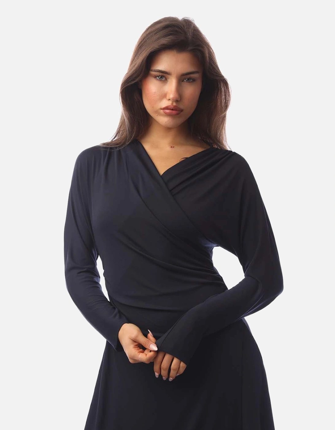Ettita Wrap Front Dress