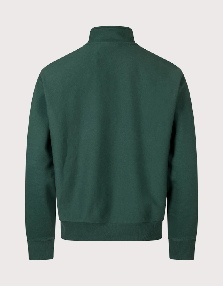 Relaxed Fit Half Zip American Script Sweatshirt