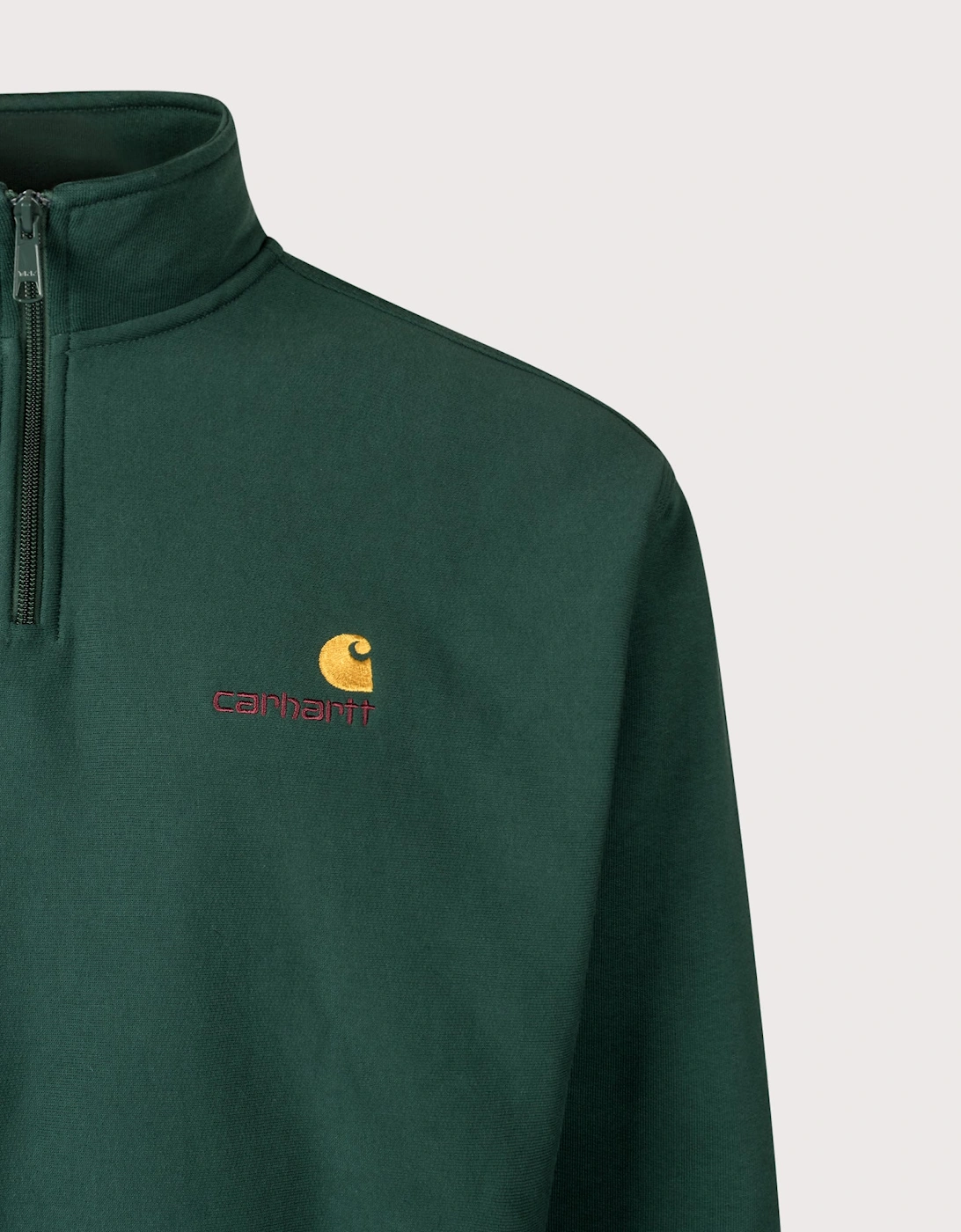 Relaxed Fit Half Zip American Script Sweatshirt