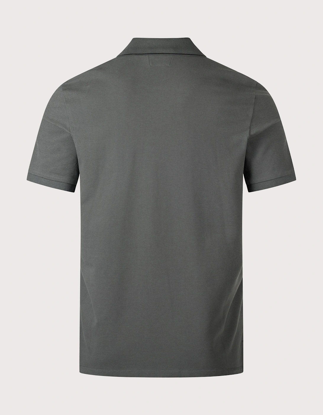 Stretch Piqué Striped Collar Polo Shirt