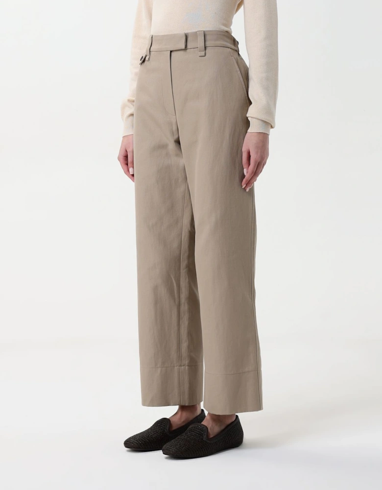 Wide Leg Cotton Trousers