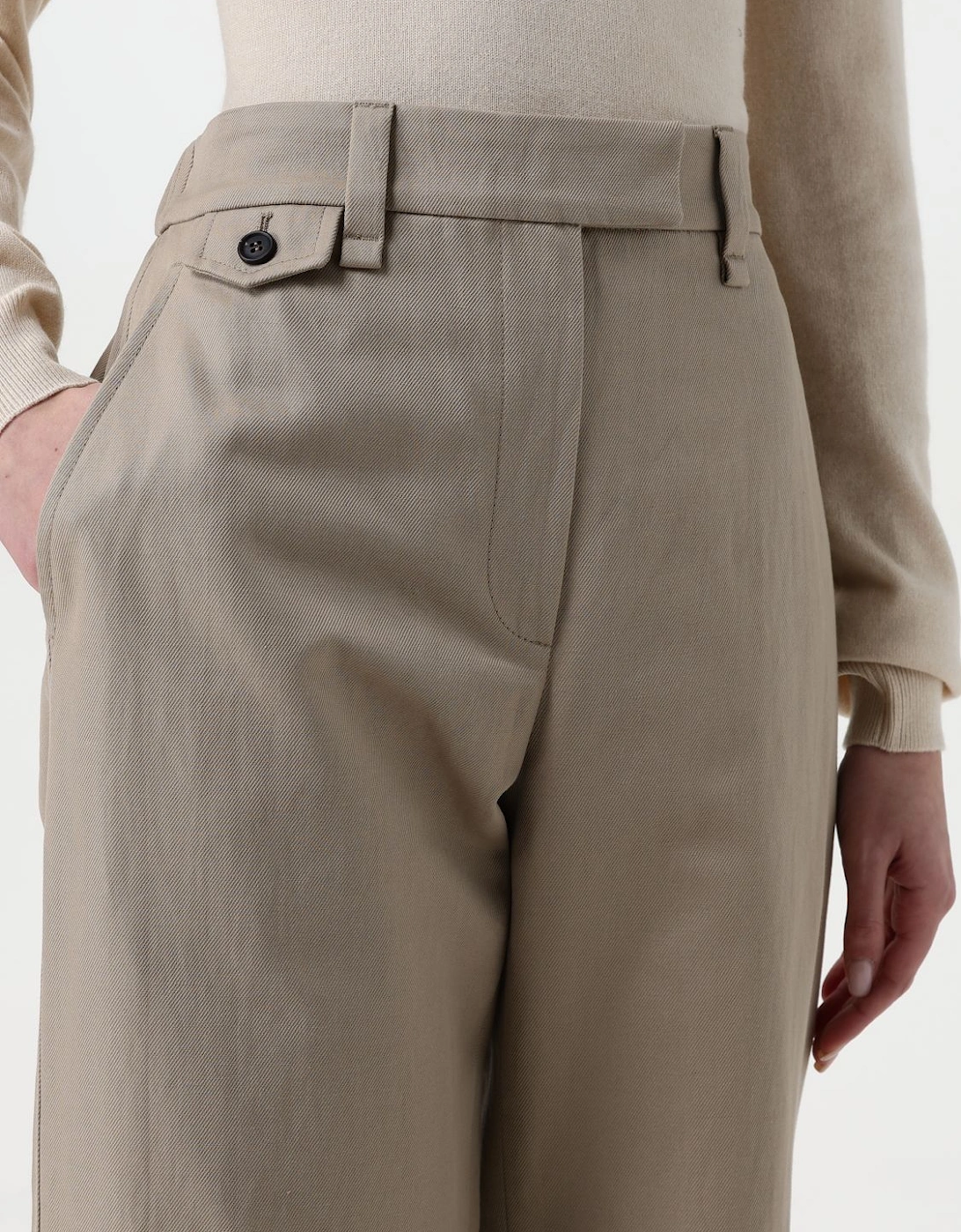 Wide Leg Cotton Trousers