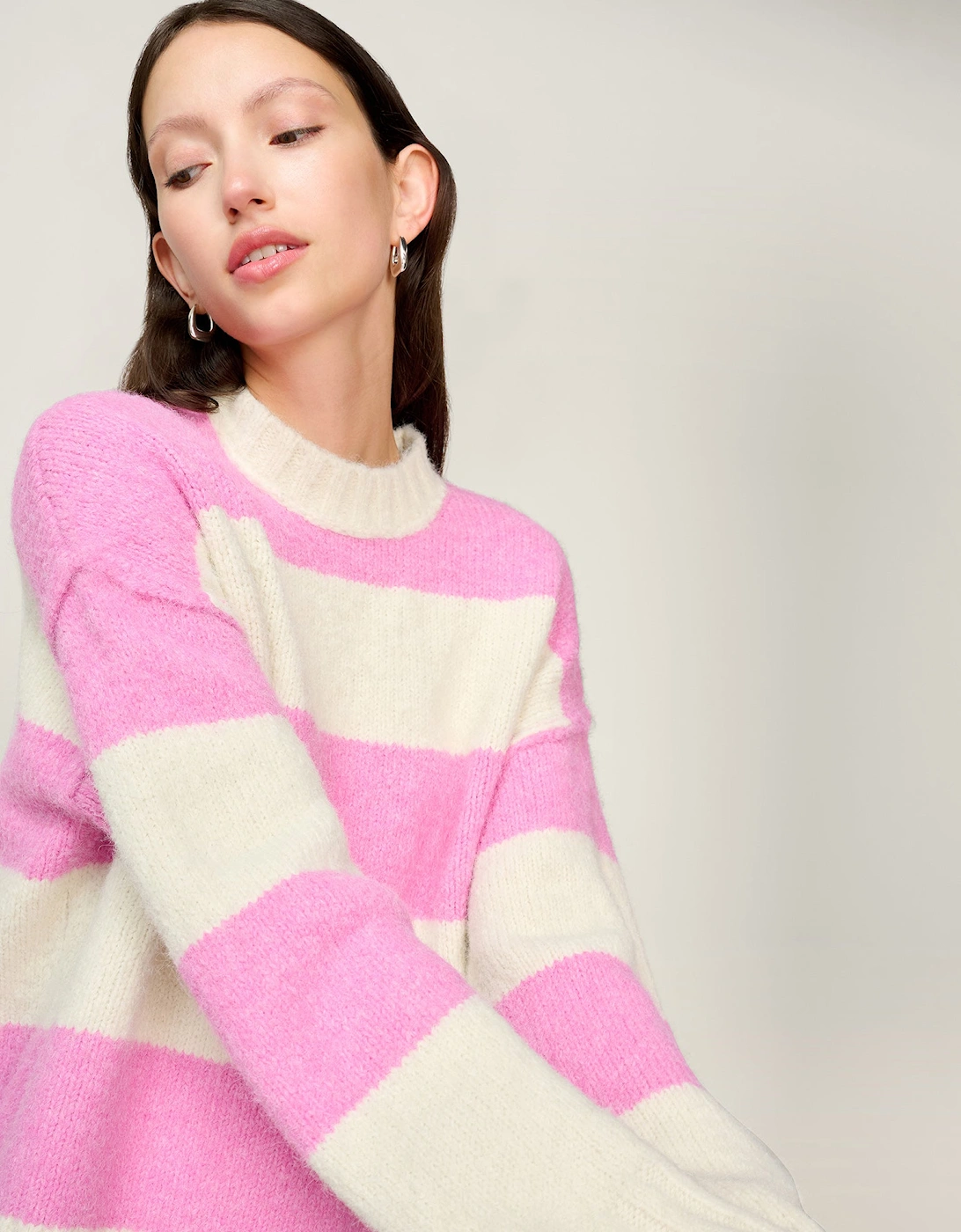 STUDIO Clementine Jumper in Pink and Cream, 7 of 6